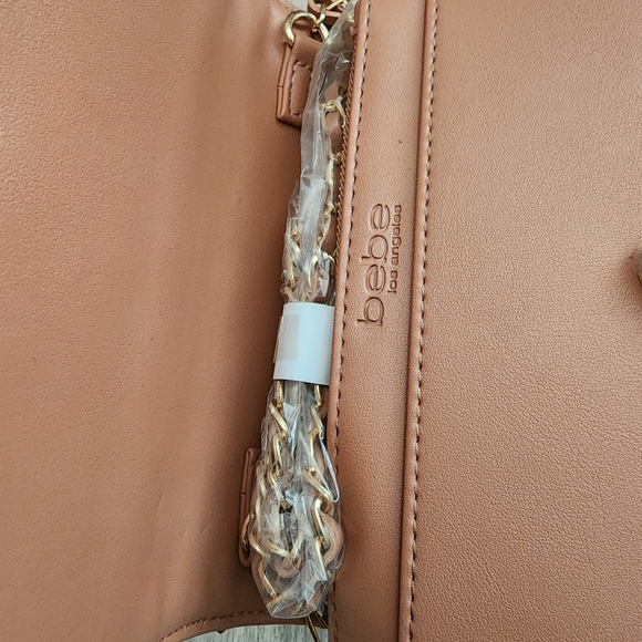 bebe Quilted Sophia Dark Blush Crossbody Bag NWT - Picture 6 of 12